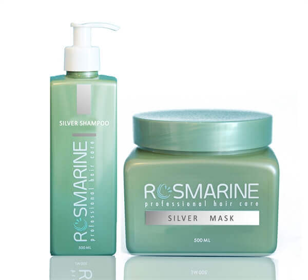מסכה סילבר + שמפו סילבר ללא מלחים רוזמרין ROSMARINE
