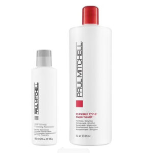 גלייז 1000 מ"ל super sculpt + פומינג פומייד 150 מ"ל פול מיטשל PAUL MITCHELL