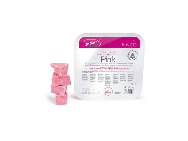 שעווה ורודה PINK מתקלפת במגש פלסטיק דפילב DEPILEVE