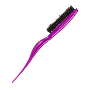 מברשת למתיחת שיער ולהדבקת פריזים לתסרוקת מקצועית - סגול