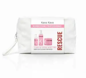 ערכת רסקיו לשיקום שיער מתולתל ומקורזל עם תיק ומברשת מתנה | קווה קווה KAVA KAVA