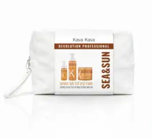 ערכת סי&סאן לשיער לשיקום נזקי השמש עם תיק ומברשת מתנה | קווה קווה KAVA KAVA