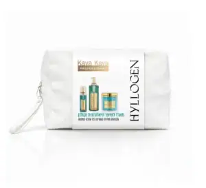 ערכה היאלרונית וקולגן לשיקום השיער עם תיק ומברשת מתנה | קווה קווה KAVA KAVA