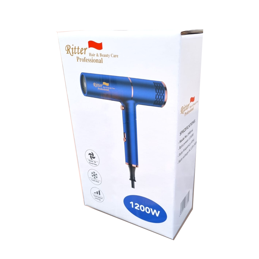 פן מייבש שיער מיני מתקפל Ritter צבע כחול 3900 MI ריטר