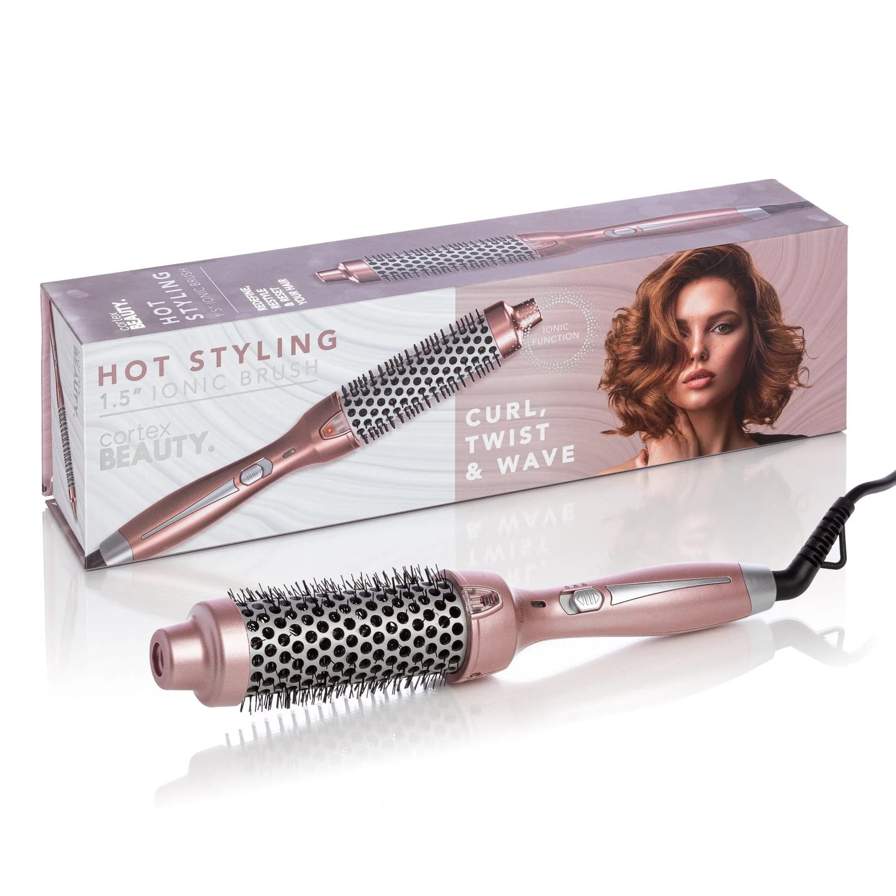 מברשת פן חשמלית HotStyler קורטקס CORTEX BEAUTY צבע רוזגולד