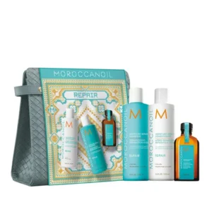 מארז חגיגי לשיקום השיער כולל שמן ותיק רחצה | מרוקן אויל Moroccanoil