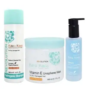סט שיקום מסכה, שמפו וסרום הידרוגני לשיער קווה קווה KAVA KAVA