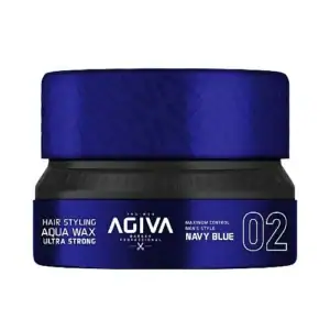 ווקס חזק לשיער Agiva 02 NAVY BLUE Aqua Ultra Strong 155ml אגיבה