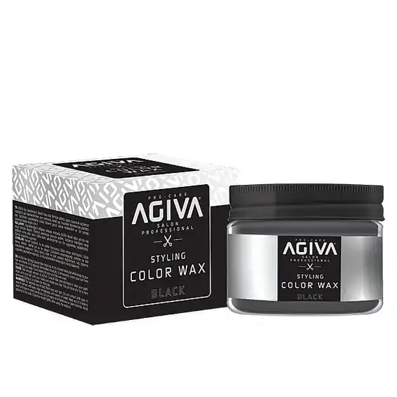 ווקס צובע זמני בצבע שחור Agiva אגיבה Wax Black 120ml