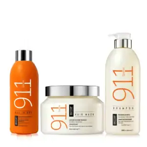 שמפו, מסכה ומסכה ללא שטיפה לשיער יבש ופגום 911 ביוטופ BIOTOP