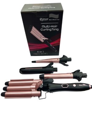 מסלסל + וייבר ומחליק שיער 4 ב-1 עם ראשים מתחלפים 'מולטי הייר קורלינג' | ריטר