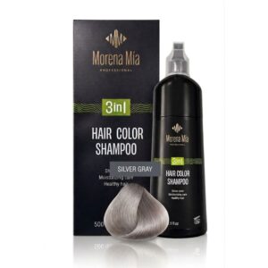 שמפו צובע - צבע אפור כסוף | מורנה מיה Morena Mia 500ML