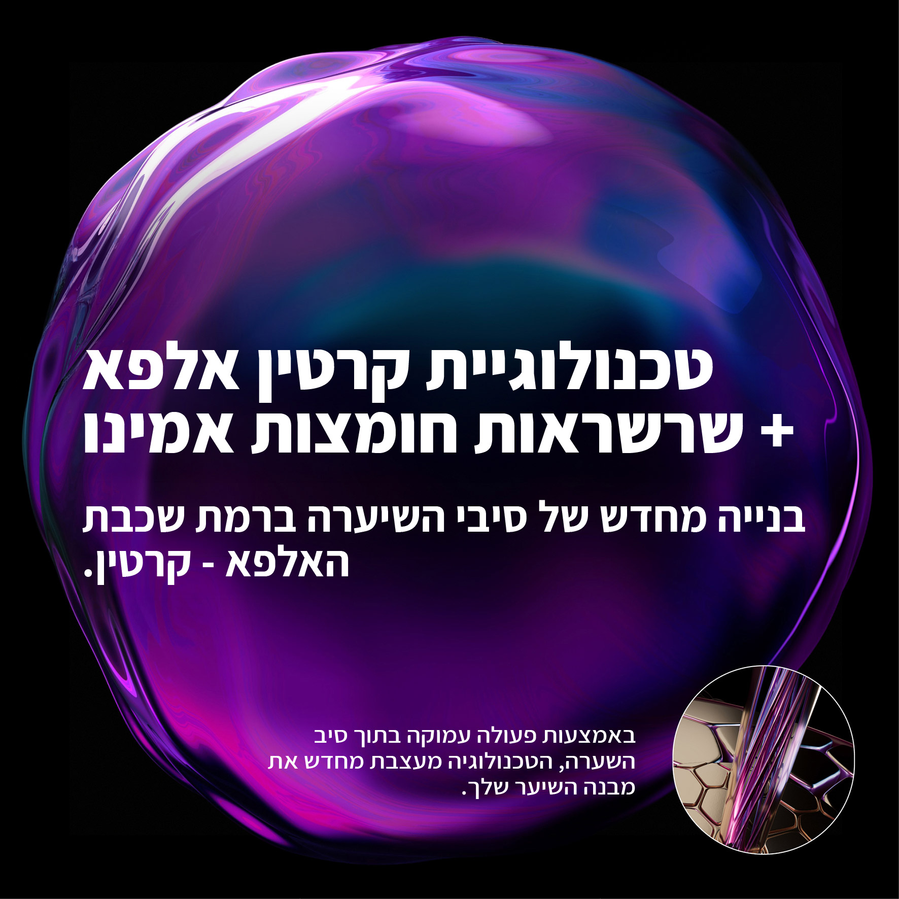 שמפו ללא מלחים קרטין אלפא סליק למראה שיער חלק ושליטה בנפח בלתי רצוי 500ML | לוריאל